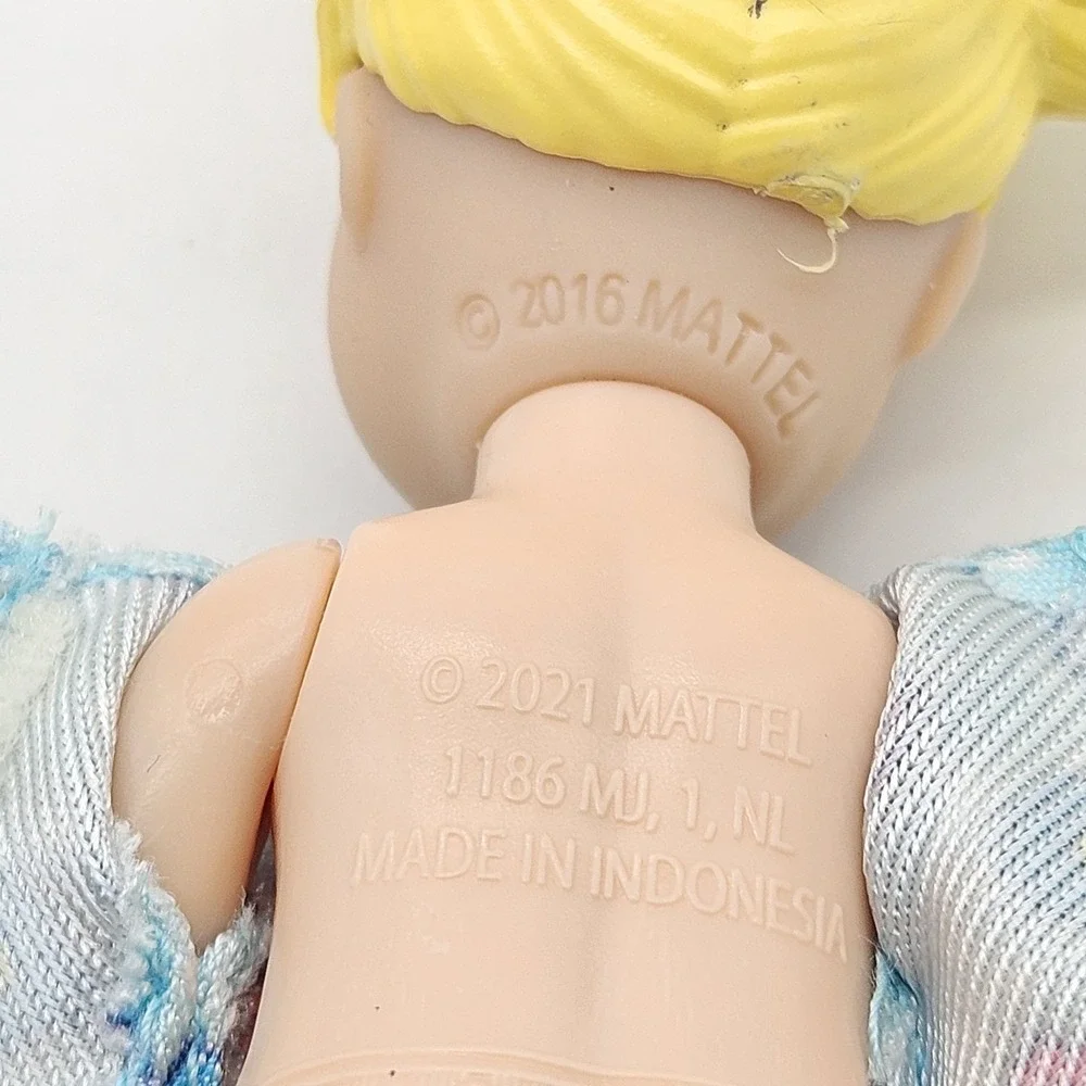 Barbie Club Chelsea Doll Blonde Pigtails Blue Floral Dress White Sneakers Mattel